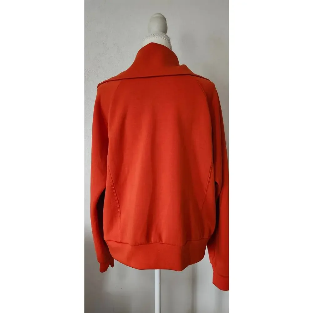 SPANX AirEssentials Half Zip Sweatshirt Monarch Orange Large Spacer Travel